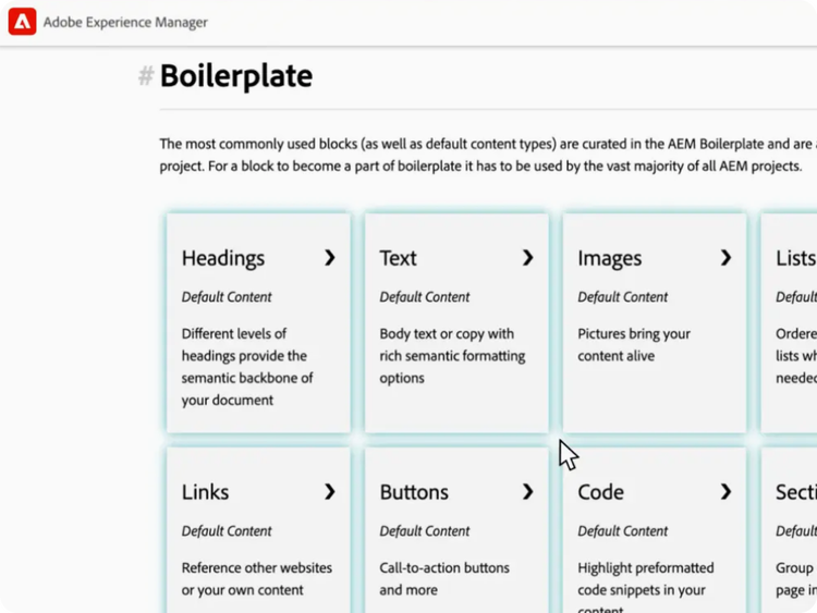 https://main--bacom--adobecom.hlx.live/fragments/products/modal/videos/adobe-experience-manager/sites/developer-tools/out-of-the-box-components#box | Out-of-the-box blocks demo video | :play-medium: