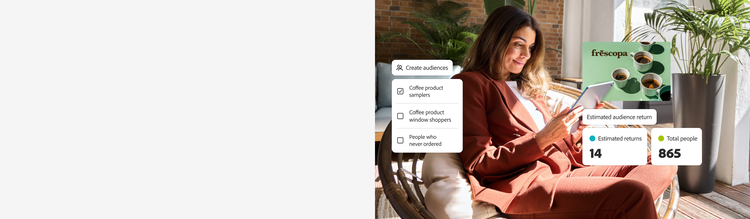 A marketer creating a new audience segment