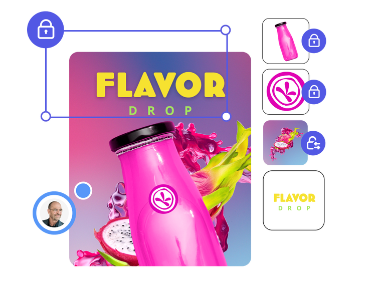 Soda ad using locked brand assets