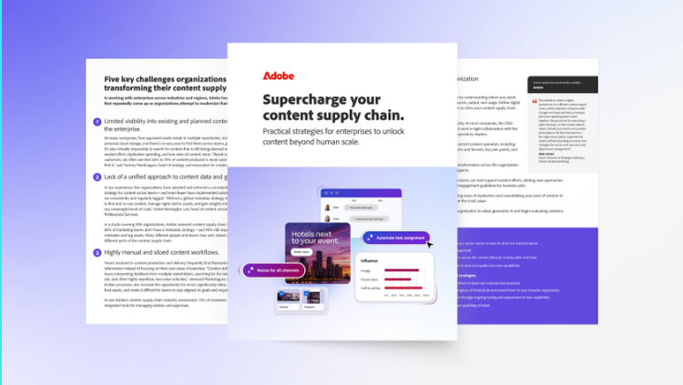 Supercharge your content supply chain card image