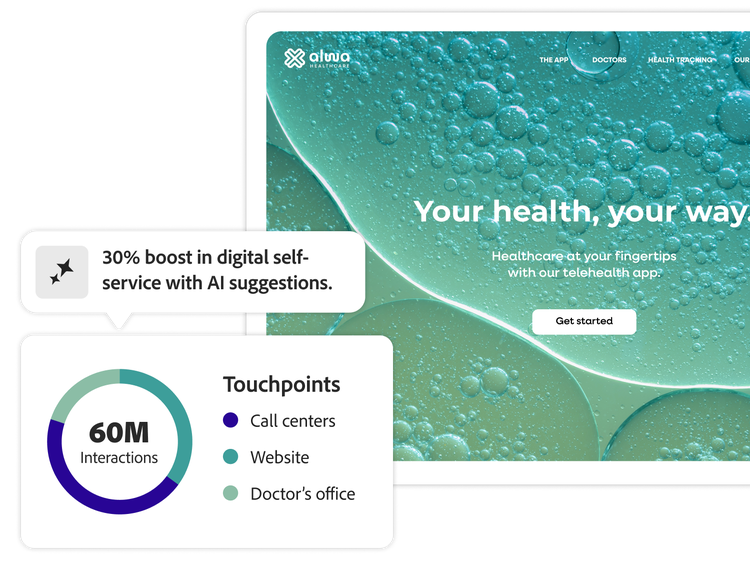 Anuncio de recordatorio de cita con métricas inteligentes para puntos de contacto y descargas de la aplicación digital