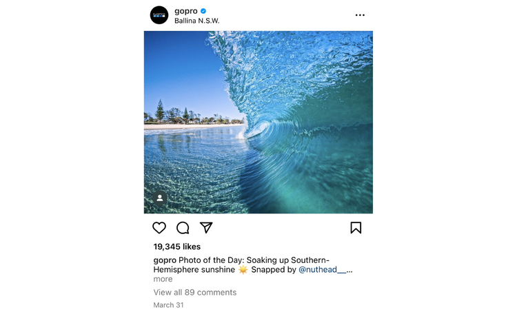 GoPro social media example