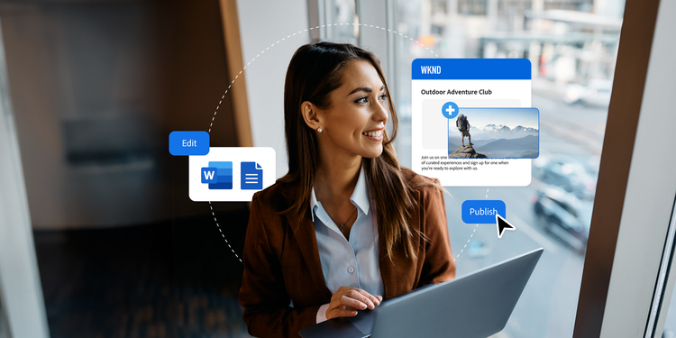 How Adobe Experience Manager Sites utilises the separation of concerns principle marquee