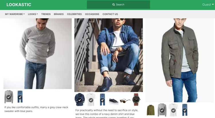 Lookastic's personalised style search