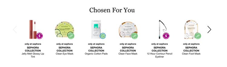 Personalised product recommendations