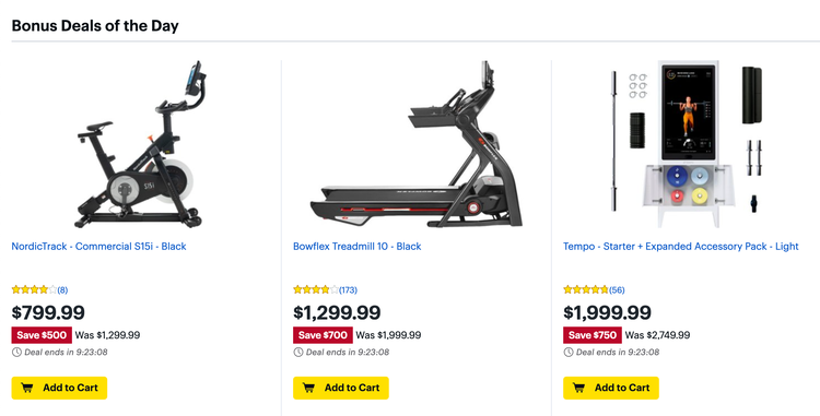 Deal of the day product recommendations
