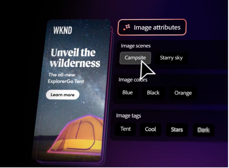 Adobe GenStudio for Performance Marketing image generation example for a WKND marketing campaign.