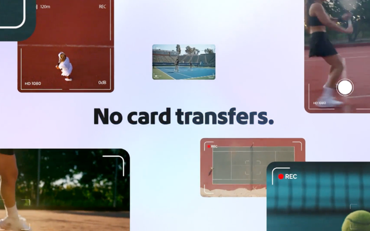 Illustration of the Camera to Cloud feature in Frame.io, used to automatically transfer footage from camera to editors.