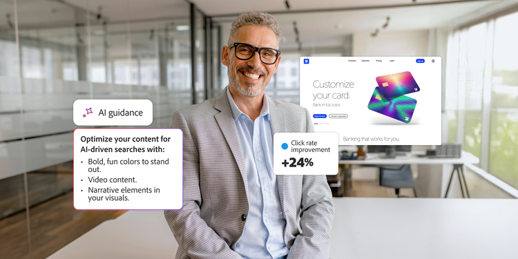 Illustration of AI-powered content recommendations driving improvements in key marketing metrics.