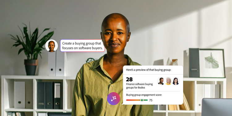 After user prompts creation, Audience Agent shows a preview of 28 thousand finance software buyers and their buying group engagement score.