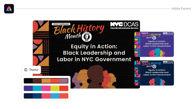 Adobe Express created Black History Month poster designs
