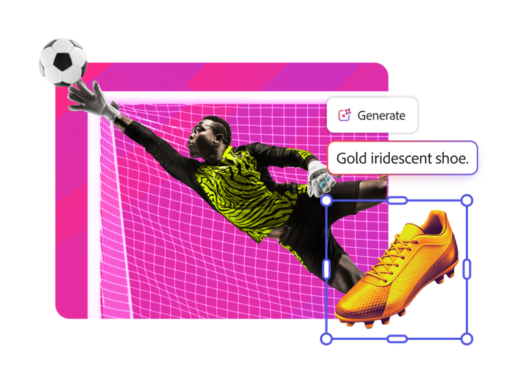 UI of image generation for association football assets