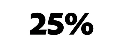25%