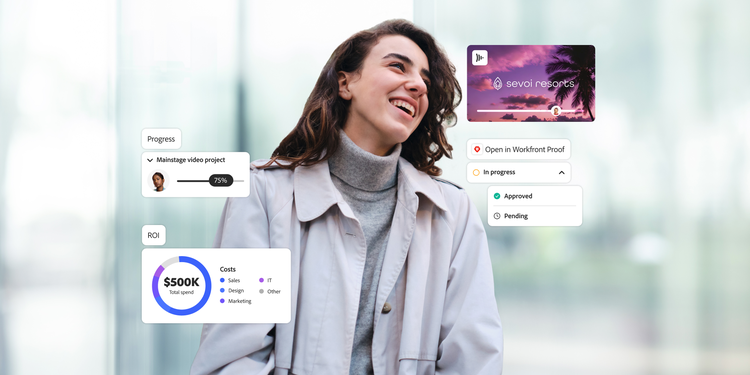 Illustration showing project progress, its ongoing tasks, and ROI tracking.