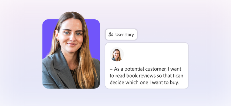 A sample user story for agile marketing.