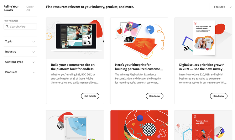 Ecommerce marketing content marketing example from adobe.com