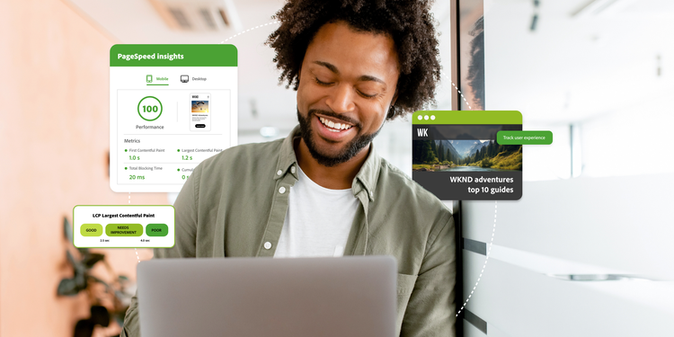 Maintaining high site performance with real-user monitoring (RUM) in Adobe Experience Manager Sites marquee
