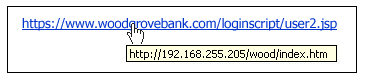 Phishing Link Example