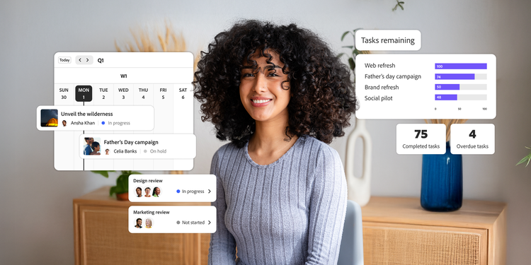 An image showing a marketing campaign with a calendar showing some key events.