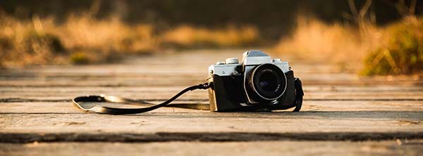 camera on boardwalk