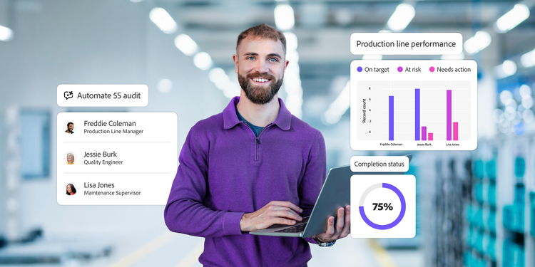 Professional reviews performance metrics to optimize production line efficiency using 5S methodology.