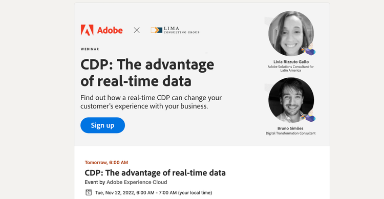 An Adobe webinar with a featured sponsor