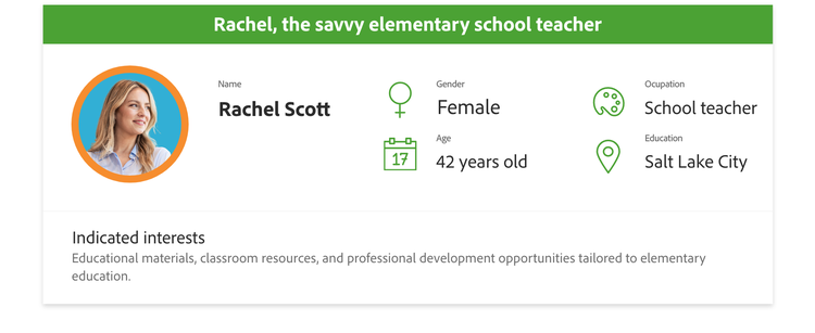 Rachel Scott profile graphic