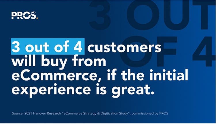 3 out of 4 customers will buy from eCommerce