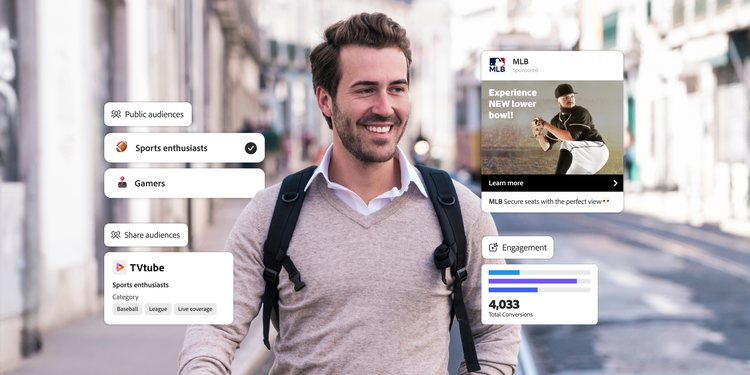 Person receiving personalized MLB offers tailored to their profile and preferences.