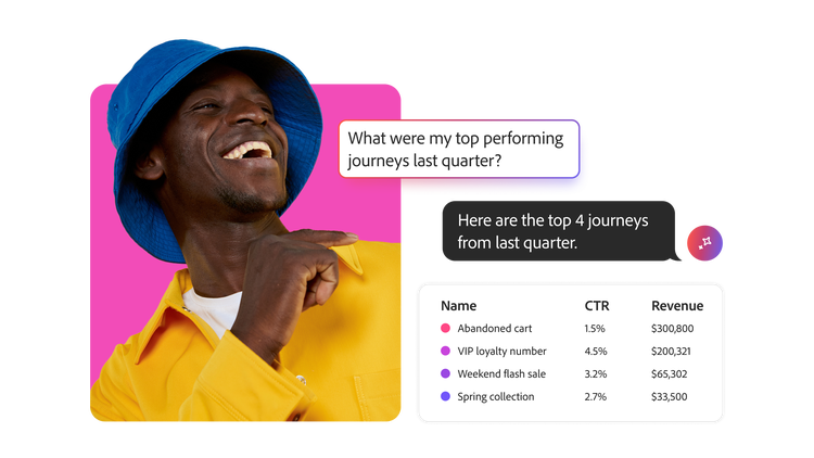 AI summarizes the top 4 journeys from the last quarter: