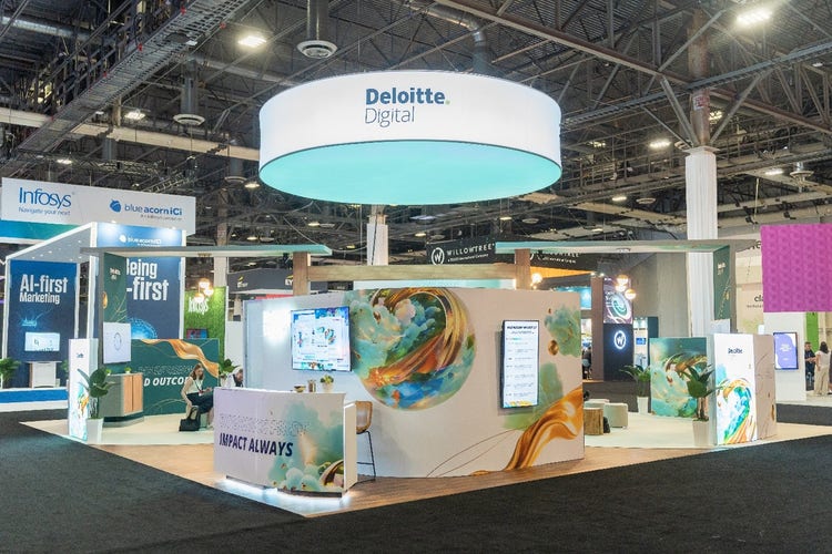 Deloitte Digital trade show booth.