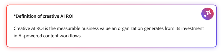 Definition of creative AI ROI