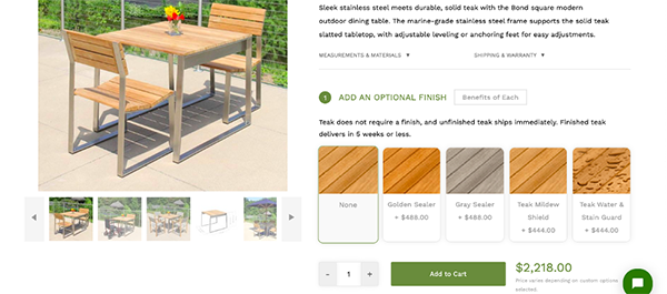 Finishing up your outdoor furniture