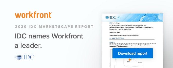 IDC Research names Workfront a leader in work management