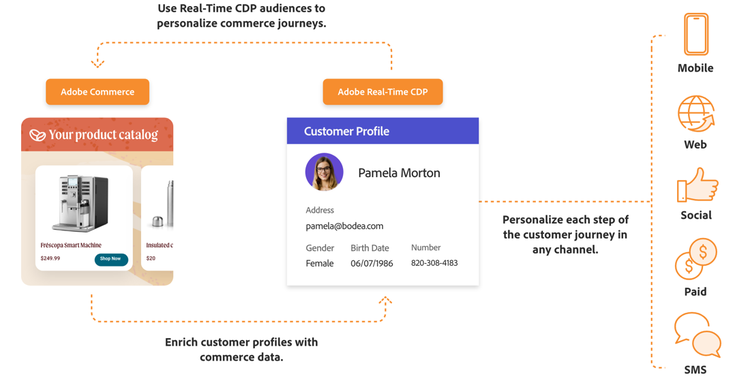 Real-time CDP journeys chart