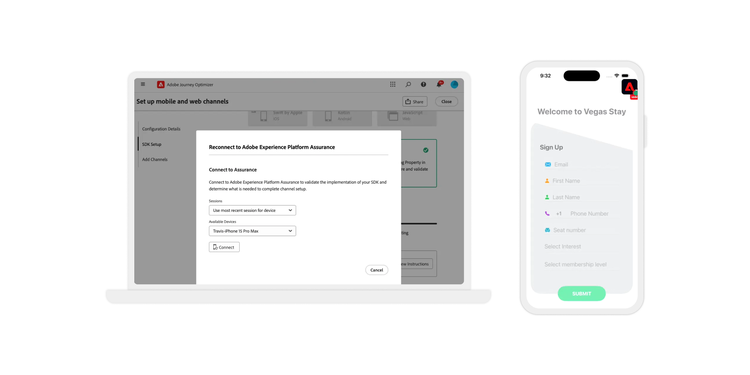 Guided channel setup — streamline your web and mobile setup