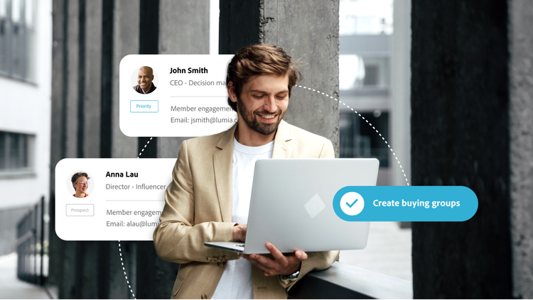 Adobe Journey Optimizer B2B Edition — setting the new standard for B2B marketing with qualified buying groups and AI content card image