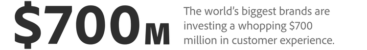 The world's biggest brands are investing a whopping $700 million in customer experience.