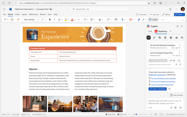 Powered by Adobe Workfront, Adobe Experience Platform, Microsoft Dynamics 365 screenshot