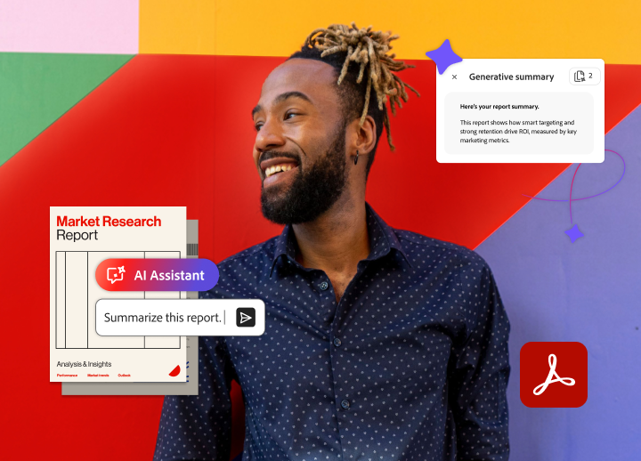 Cliente com um relatório que usa a IA generativa para gerar um resumo