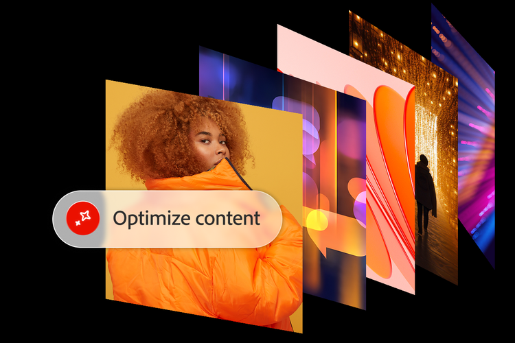 Decorative with a prompt box with the words, “Optimize content.”