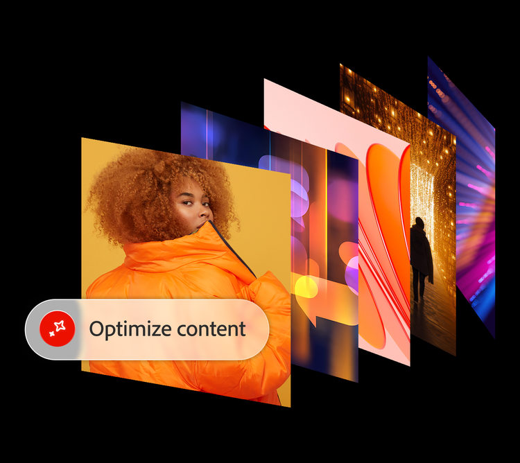 Decorative with a prompt box with the words, “Optimize content.”