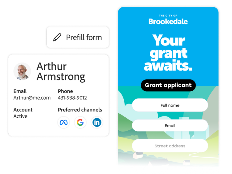 A city form being auto-filled using profile information