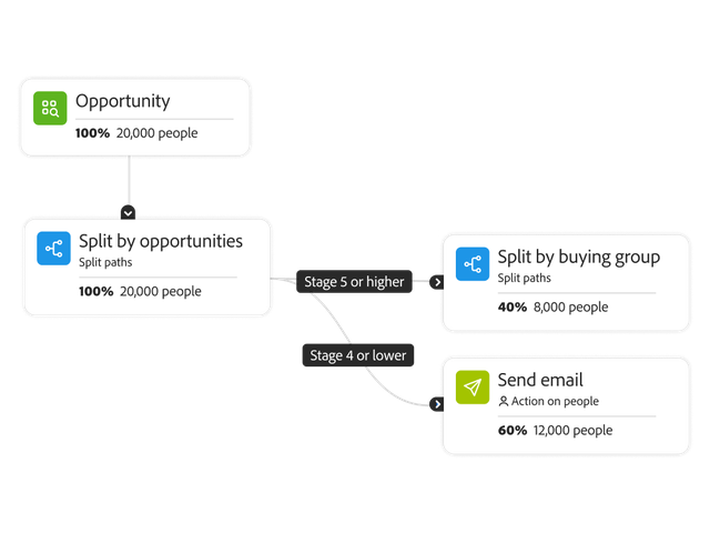 Albero del customer journey relativo all’opportunità