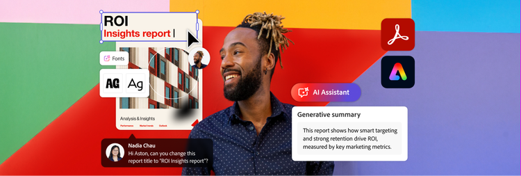 Cliente con un report che utilizza l’IA generativa per generare una sintesi