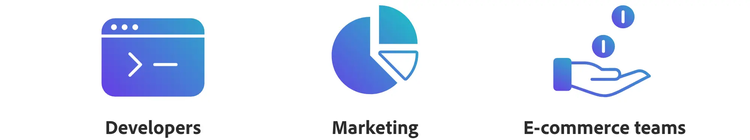 Entwickelnde, Marketing E-Commerce Teams Grafik