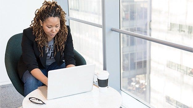 woman on laptop