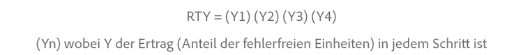 Rolled throughput yield formula