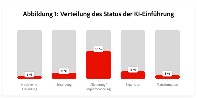 Verteilung des Status der KI-Einführung