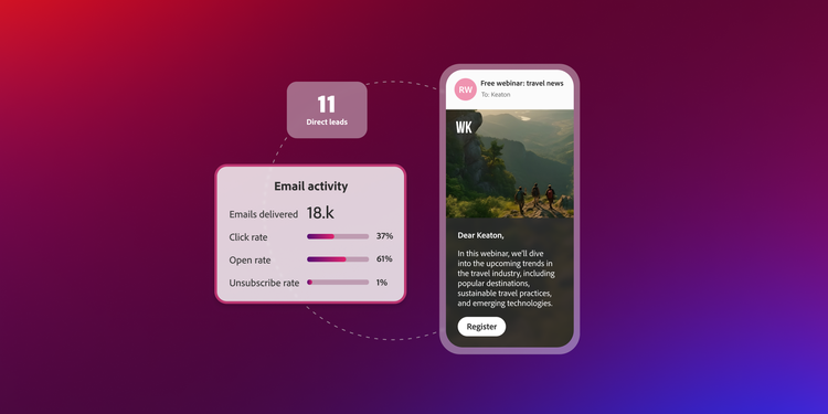 Generative AI innovations in Adobe Marketo Engage help scale marketer productivity and customer personalization marquee image